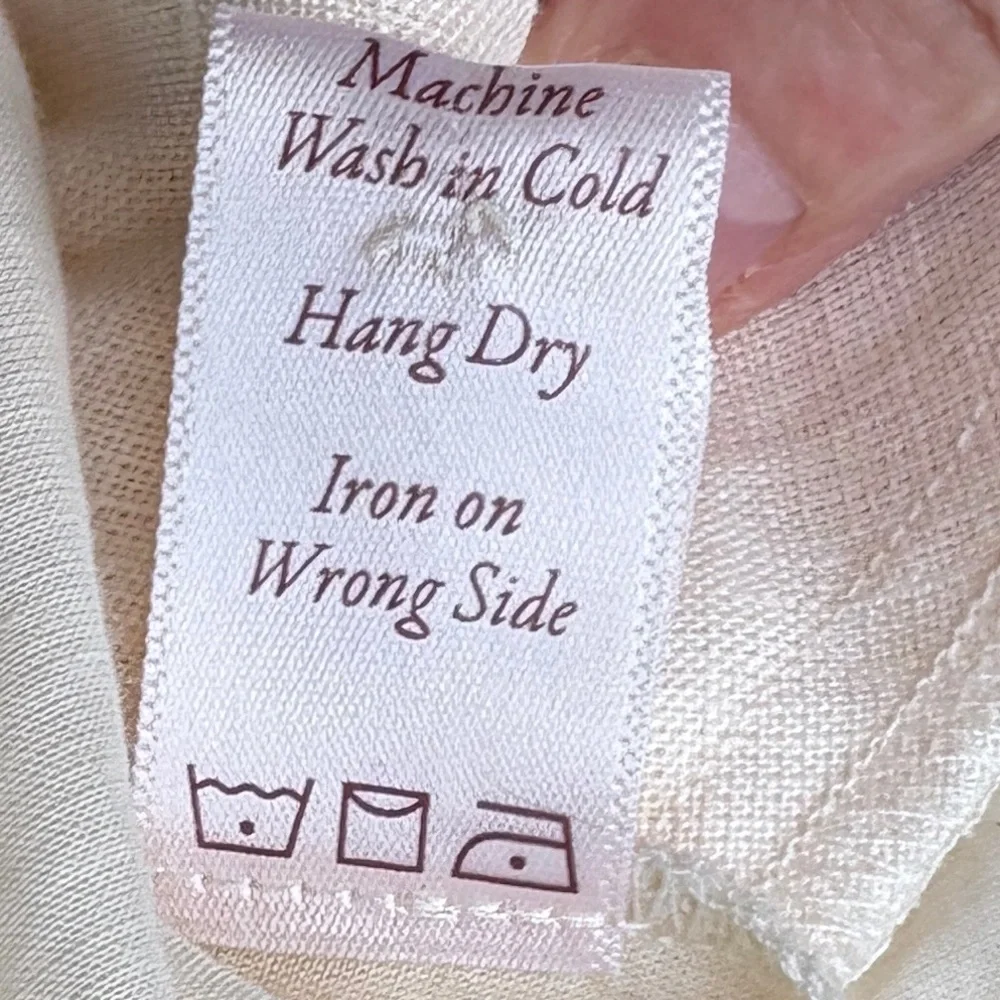 Christy Dawn The Khadia 100% Linen Floral Embroidery Dress NWOT In Cream Sz XL - Picture 9 of 15